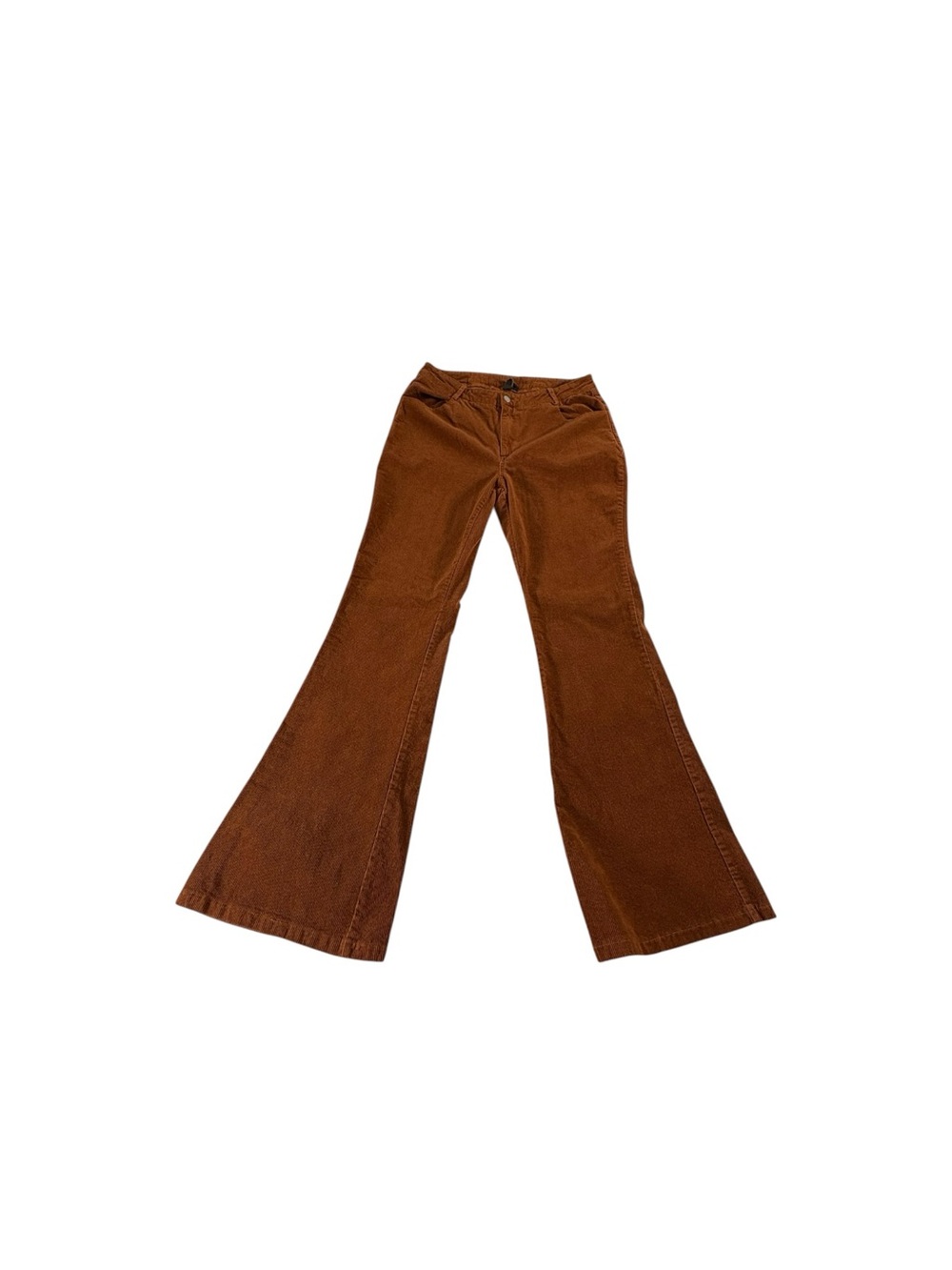 Windsor Brown Corduroy Flare Pants Womens L Bell Bottom 70s Y2K Boho